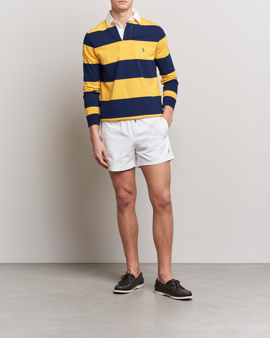 Herr | Badbyxor | Polo Ralph Lauren | Recycled Slim Traveler Swimshorts White