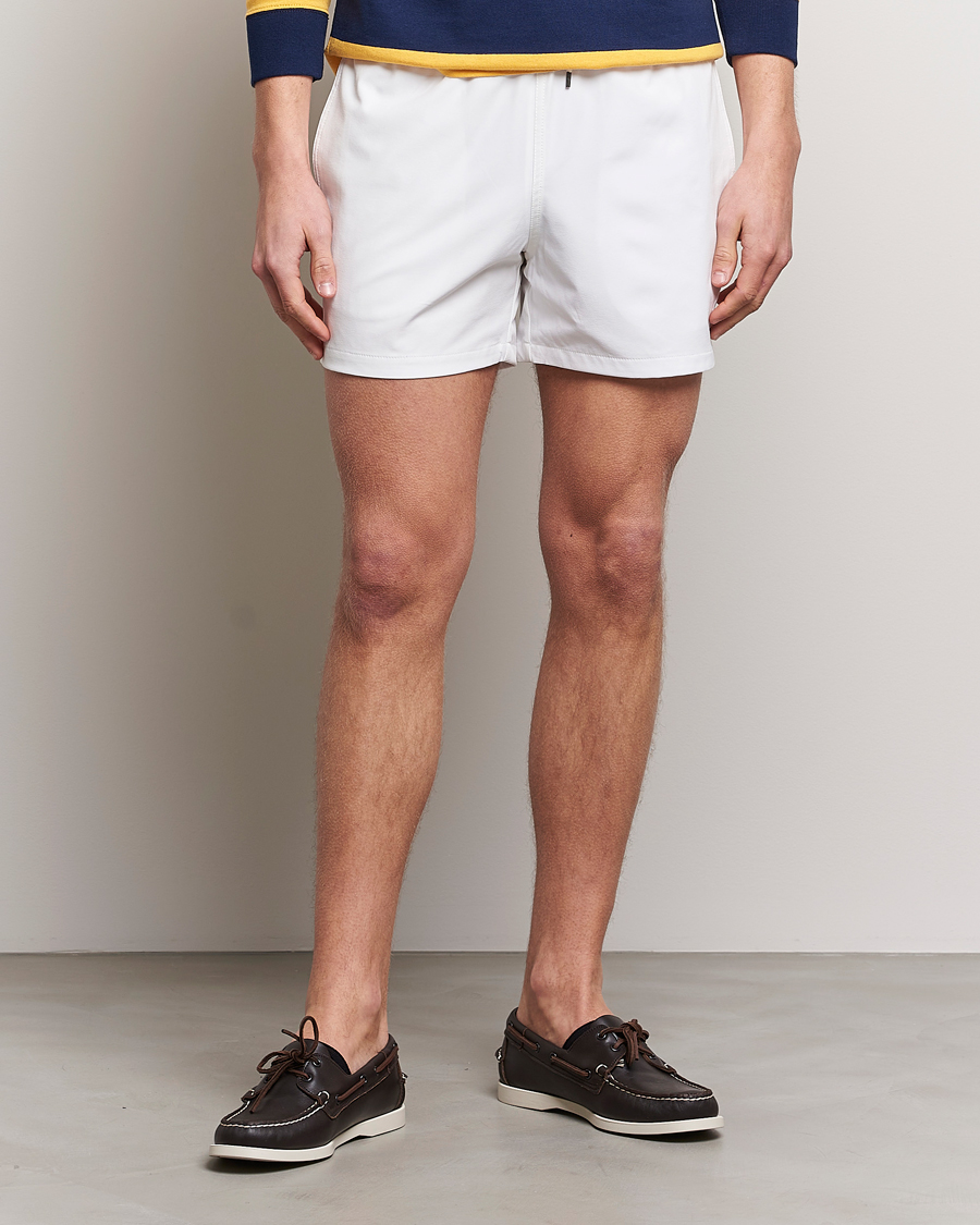 Herr | Badbyxor | Polo Ralph Lauren | Recycled Slim Traveler Swimshorts White