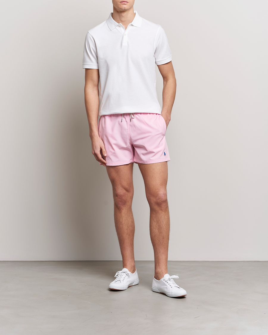 Herr | Badbyxor | Polo Ralph Lauren | Recycled Slim Traveler Swimshorts Carmel Pink