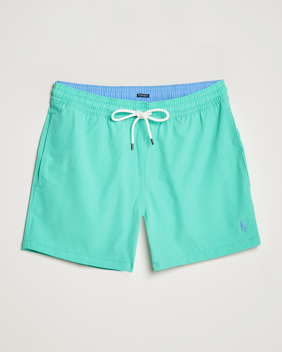 Herr | Badbyxor | Polo Ralph Lauren | Recycled Slim Traveler Swimshorts Sunset Green
