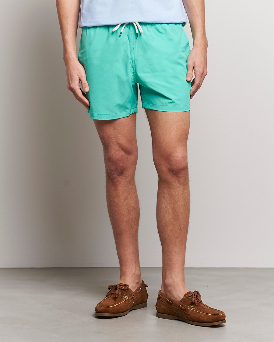 Herr | Badbyxor | Polo Ralph Lauren | Recycled Slim Traveler Swimshorts Sunset Green