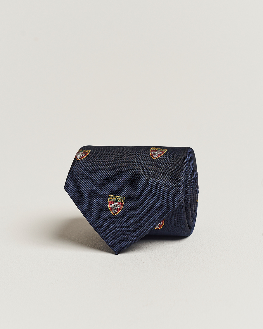 Herr | Polo Ralph Lauren Heritage Crest Striped Tie Navy | Polo Ralph Lauren | Heritage Crest Striped Tie Navy