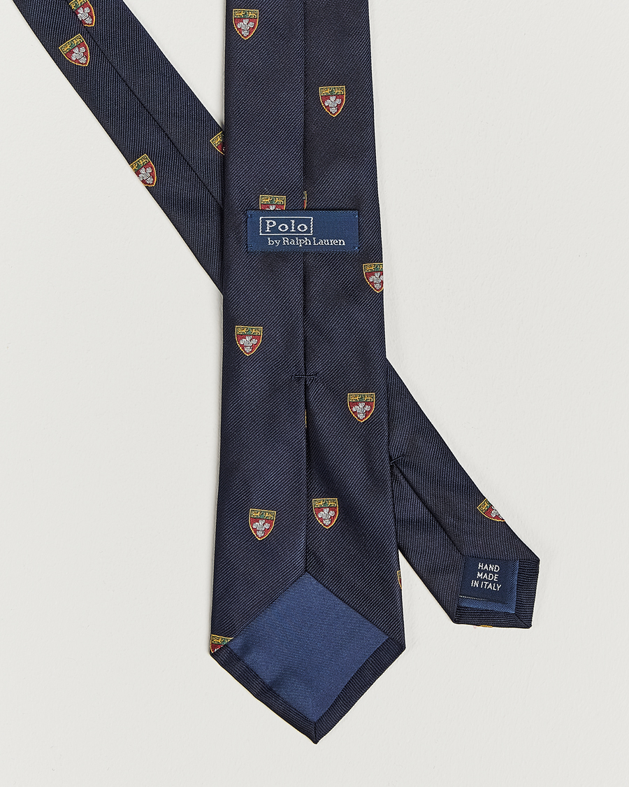 Herr | Polo Ralph Lauren Heritage Crest Striped Tie Navy | Polo Ralph Lauren | Heritage Crest Striped Tie Navy