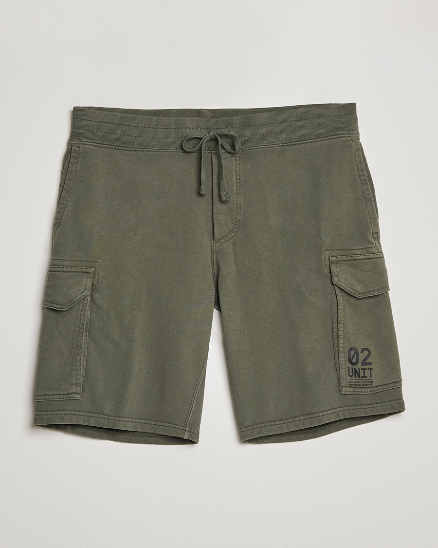 Herr | Shorts | RLX Ralph Lauren | Terry Back Fleece Cargo Shorts Fossil Green