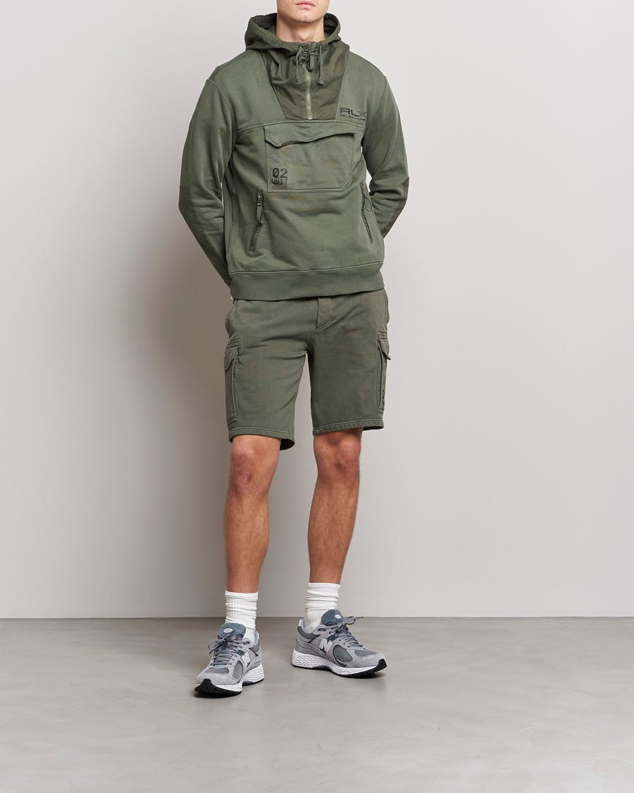 Herr | Shorts | RLX Ralph Lauren | Terry Back Fleece Cargo Shorts Fossil Green