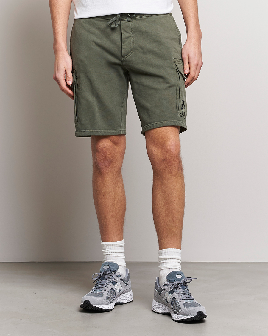 Herr | Cargoshorts | RLX Ralph Lauren | Terry Back Fleece Cargo Shorts Fossil Green