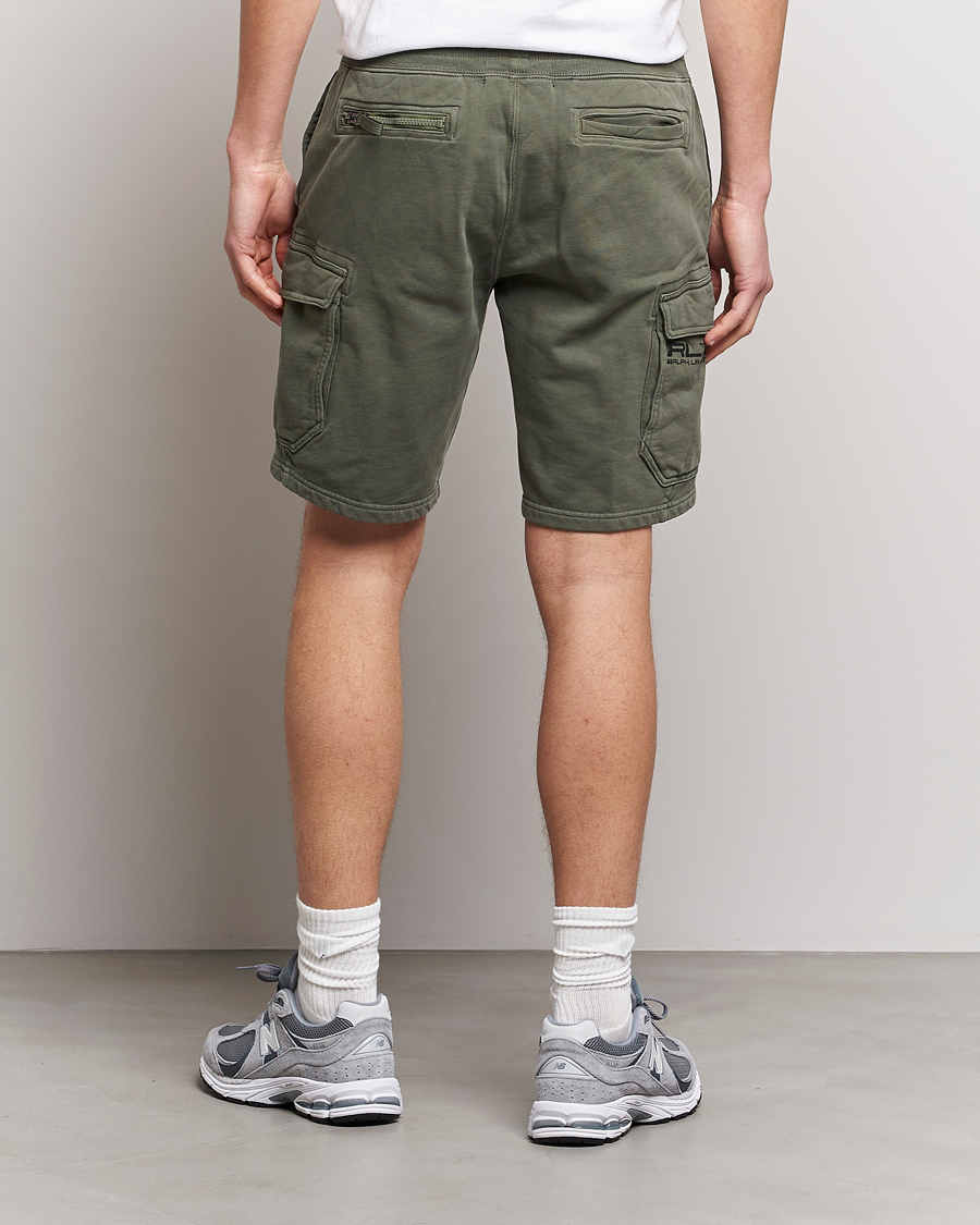 Herr | Shorts | RLX Ralph Lauren | Terry Back Fleece Cargo Shorts Fossil Green