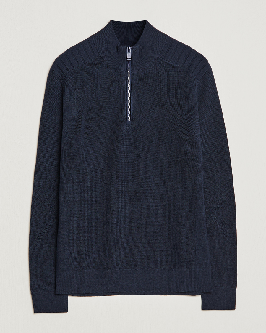 Herr | Tröjor | RLX Ralph Lauren | Merino Half-Zip Sweater College Navy