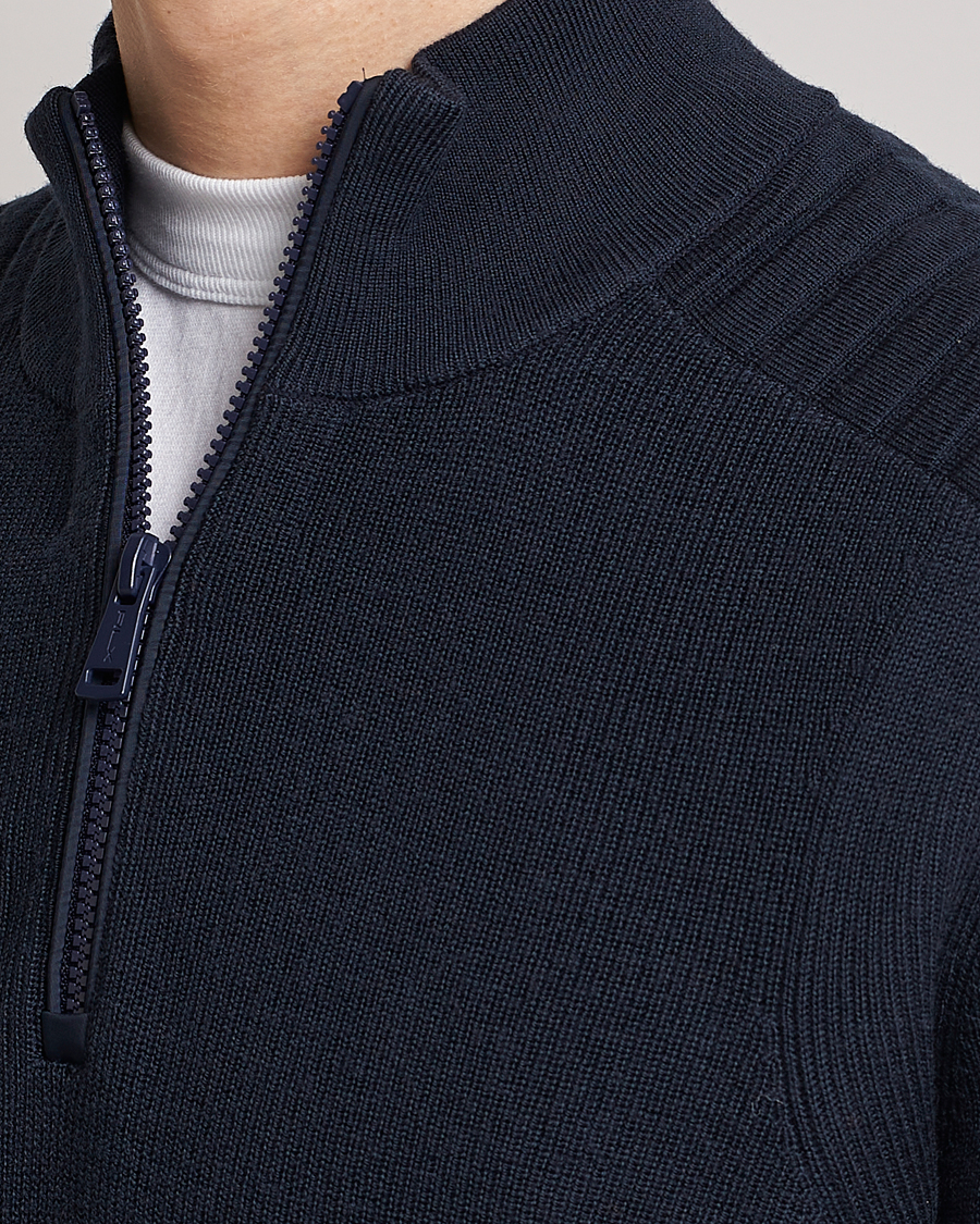 Herr | Tröjor | RLX Ralph Lauren | Merino Half-Zip Sweater College Navy