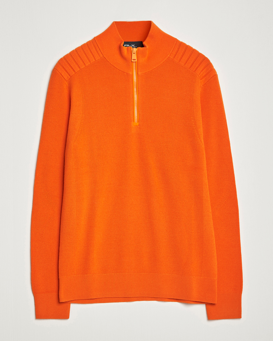 Herr | Tröjor | RLX Ralph Lauren | Merino Half-Zip Sweater Sailing Orange