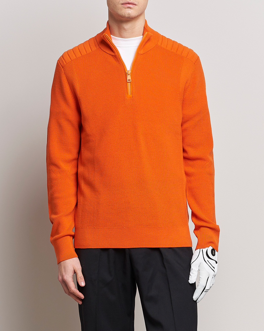 Herr | Tröjor | RLX Ralph Lauren | Merino Half-Zip Sweater Sailing Orange
