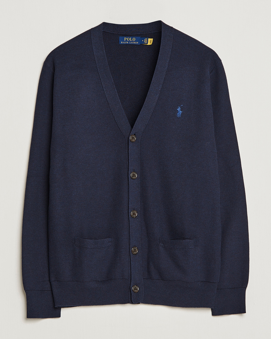Herr | Tröjor | Polo Ralph Lauren | Cotton Cardigan Navy Heather