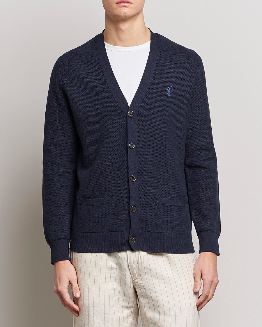 Herr | Tröjor | Polo Ralph Lauren | Cotton Cardigan Navy Heather