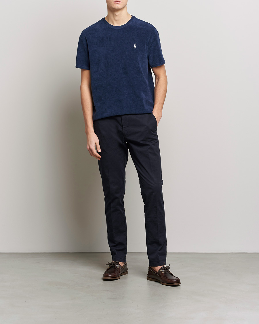 Herr | T-Shirts | Polo Ralph Lauren | Cotton Terry Crew Neck T-shirt Newport Navy