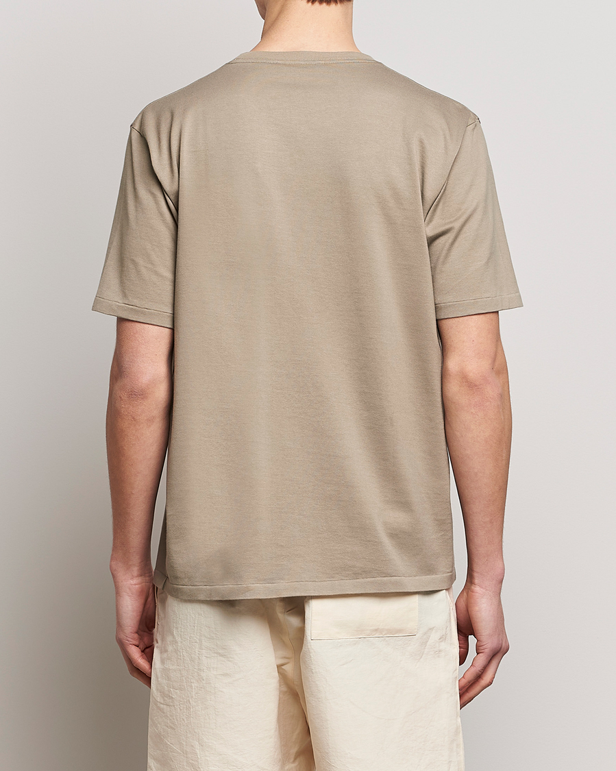 Herr | T-Shirts | Auralee | Luster Plaiting T-Shirt Khaki Grey