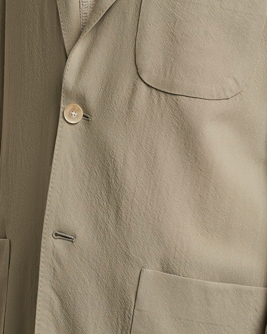 Herr | Kavajer | Auralee | Viyella Wool Blazer Light Khaki