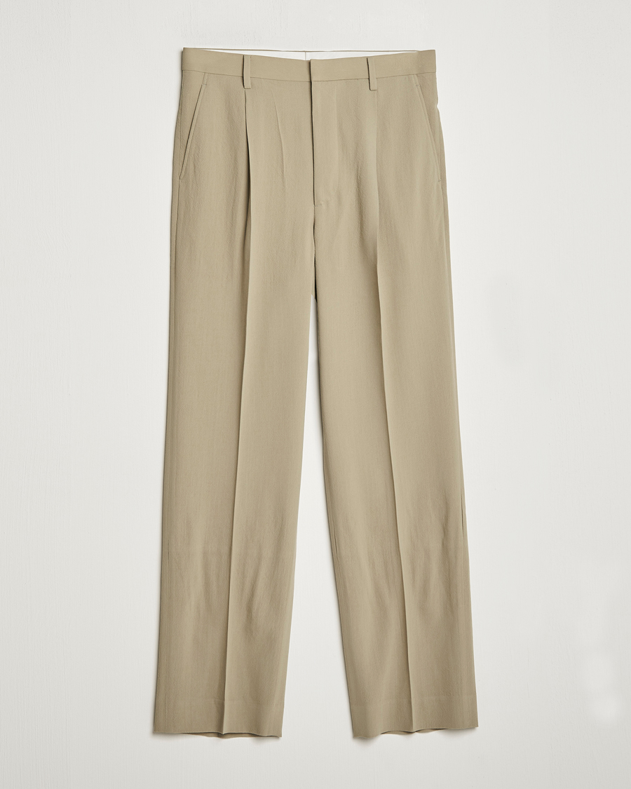 Herr | Byxor | Auralee | Viyella Wool Slacks Light Khaki