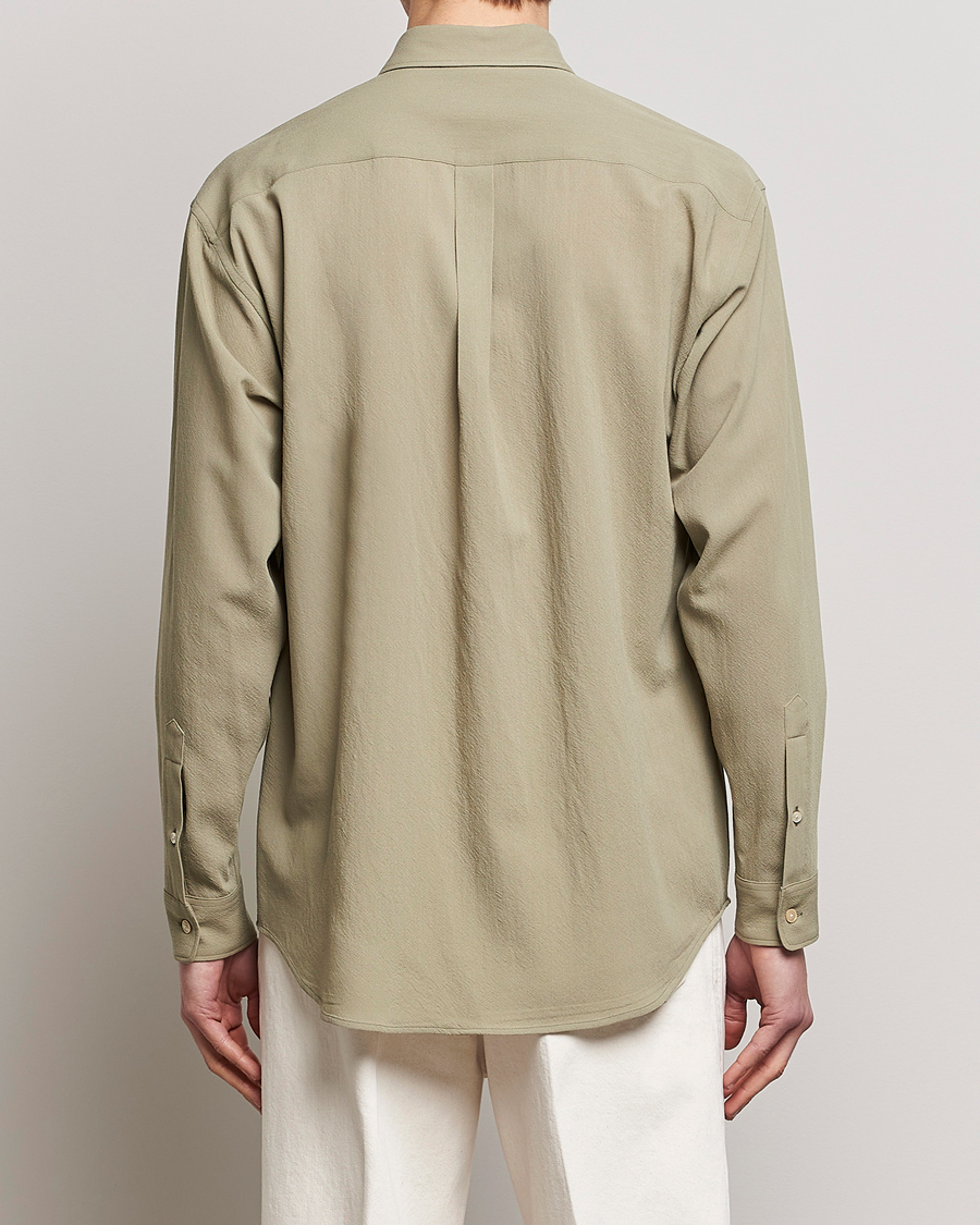 Herr | Skjortor | Auralee | Viyella Wool Shirt Light Khaki