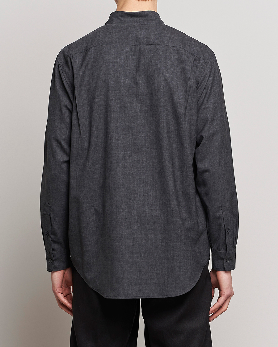 Herr | Skjortor | Auralee | Tropical Wool Shirt Charcoal