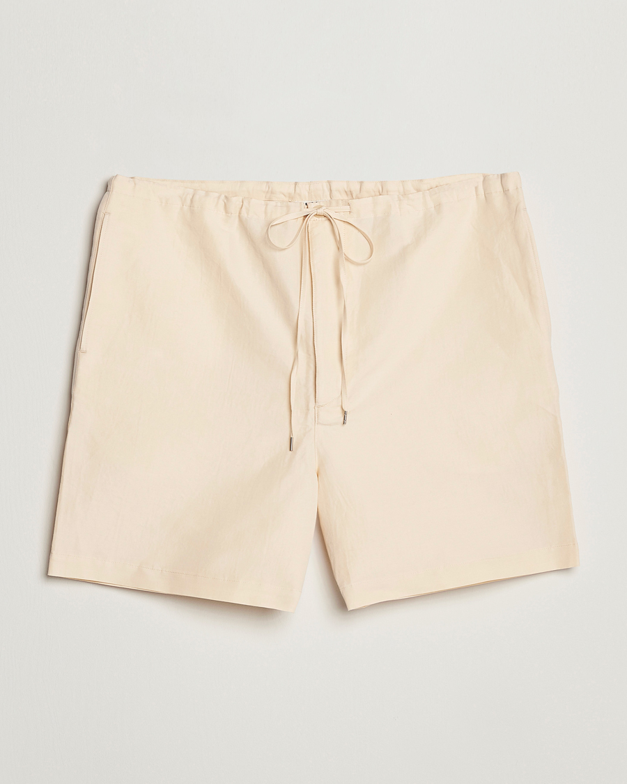 Herr | Shorts | Auralee | Finx Linen Easy Shorts Ecru