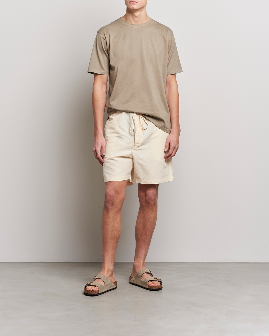 Herr | Shorts | Auralee | Finx Linen Easy Shorts Ecru