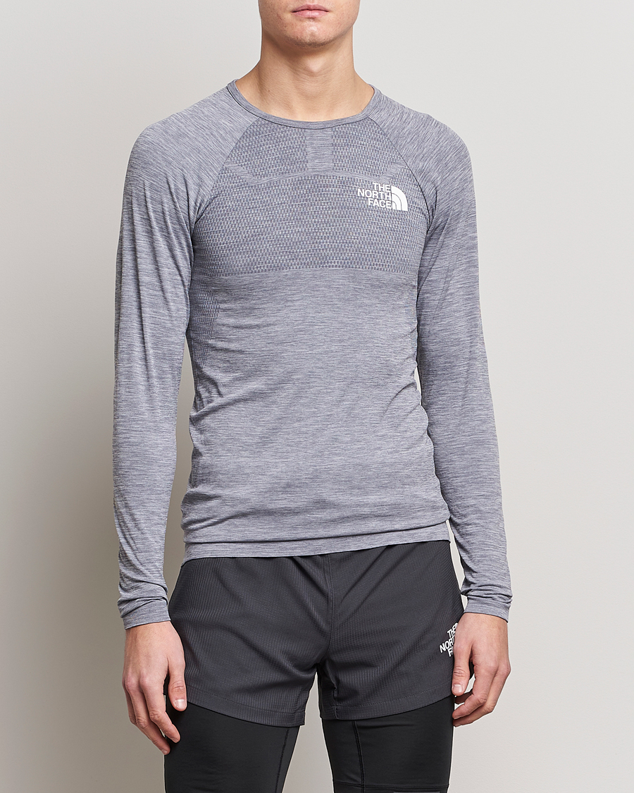 Herr | T-Shirts | The North Face | Mountain Athletics Long Sleeve Meld Grey Heather