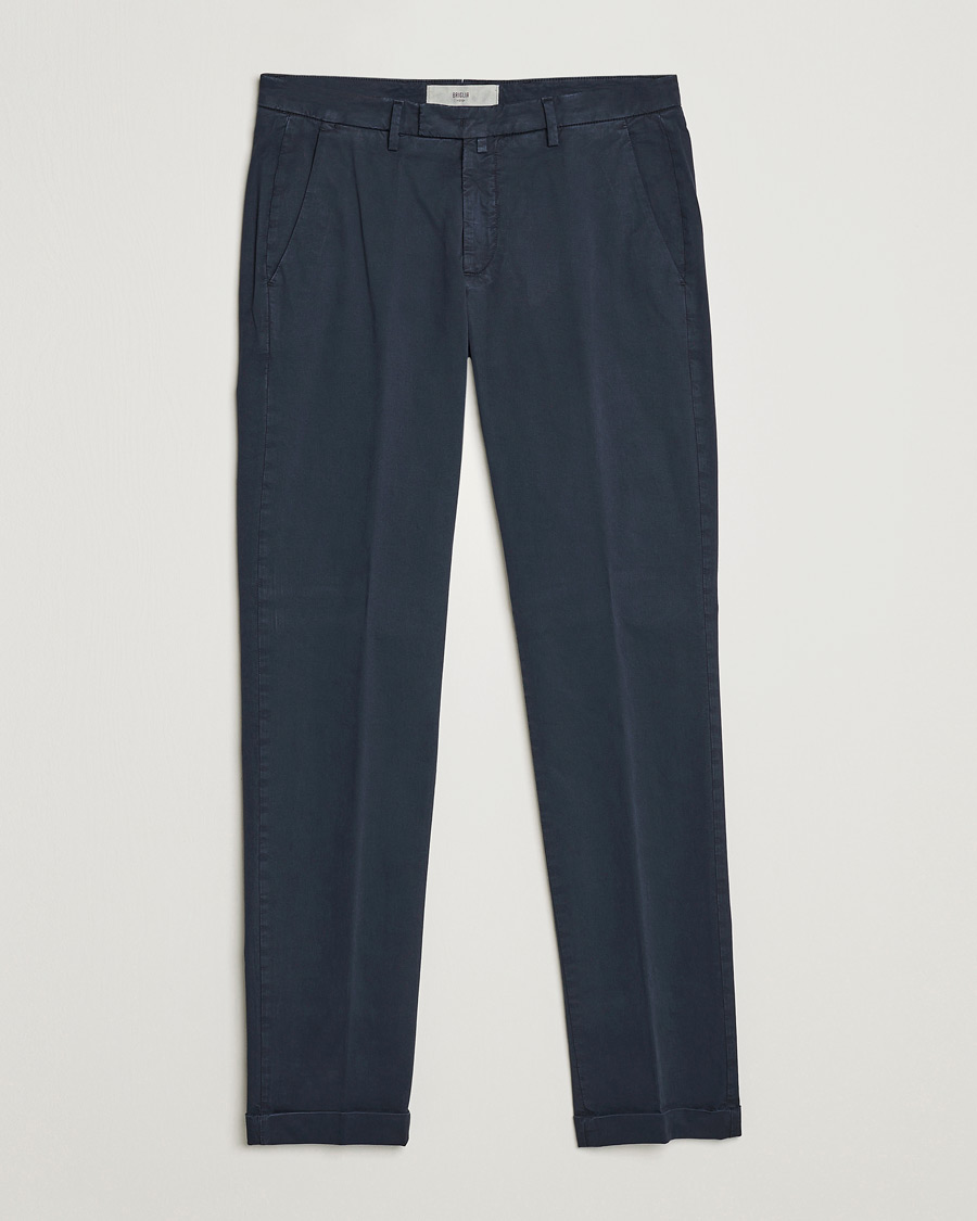 Herr | Byxor | Briglia 1949 | Slim Fit Cotton Chinos Navy