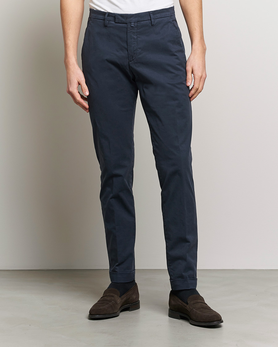 Herr | Chinos | Briglia 1949 | Slim Fit Cotton Chinos Navy