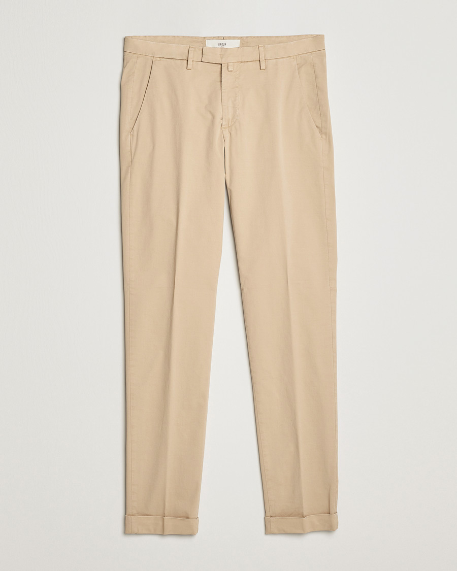 Herr | Byxor | Briglia 1949 | Slim Fit Cotton Chinos Beige