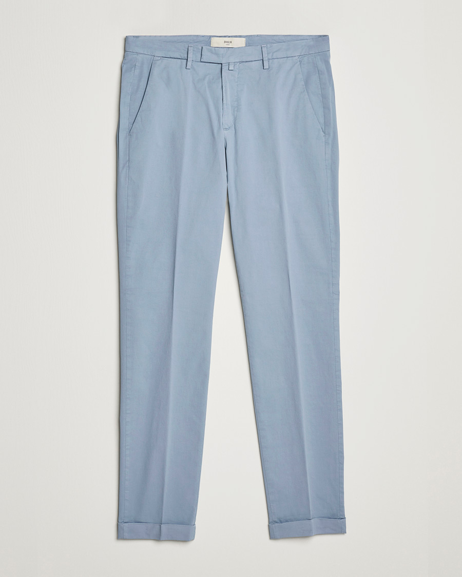 Herr | Byxor | Briglia 1949 | Slim Fit Cotton Chinos Light Blue
