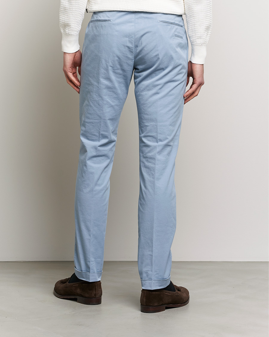 Herr | Byxor | Briglia 1949 | Slim Fit Cotton Chinos Light Blue