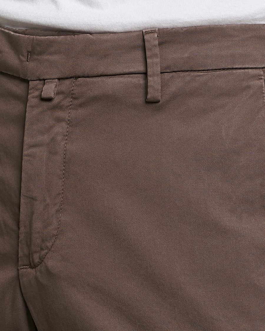 Herr | Byxor | Briglia 1949 | Slim Fit Cotton Chinos Brown