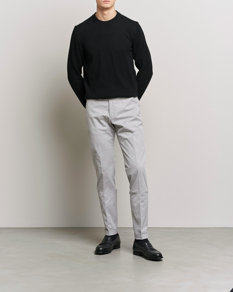 Herr | Byxor | Briglia 1949 | Slim Fit Cotton Chinos Grey