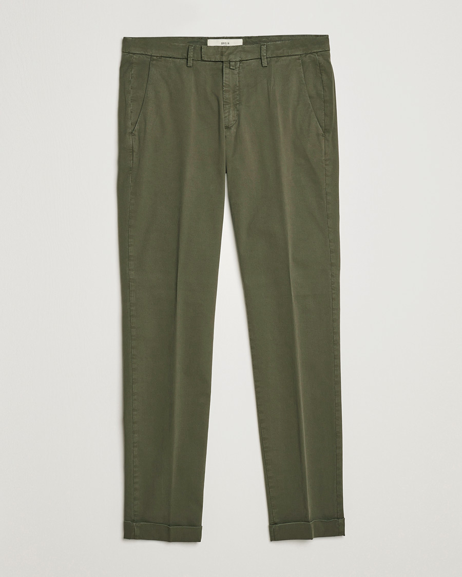 Herr | Byxor | Briglia 1949 | Slim Fit Cotton Chinos Olive