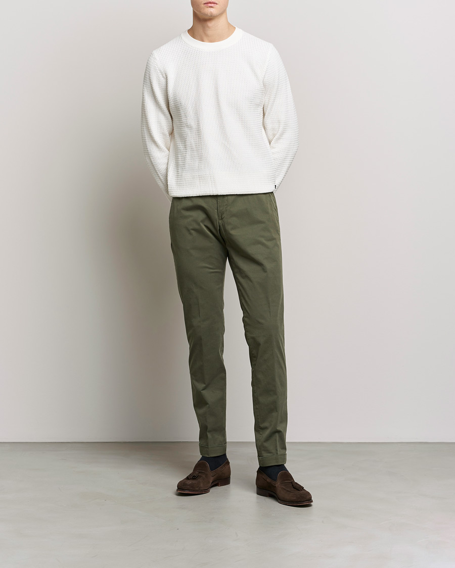 Herr | Byxor | Briglia 1949 | Slim Fit Cotton Chinos Olive