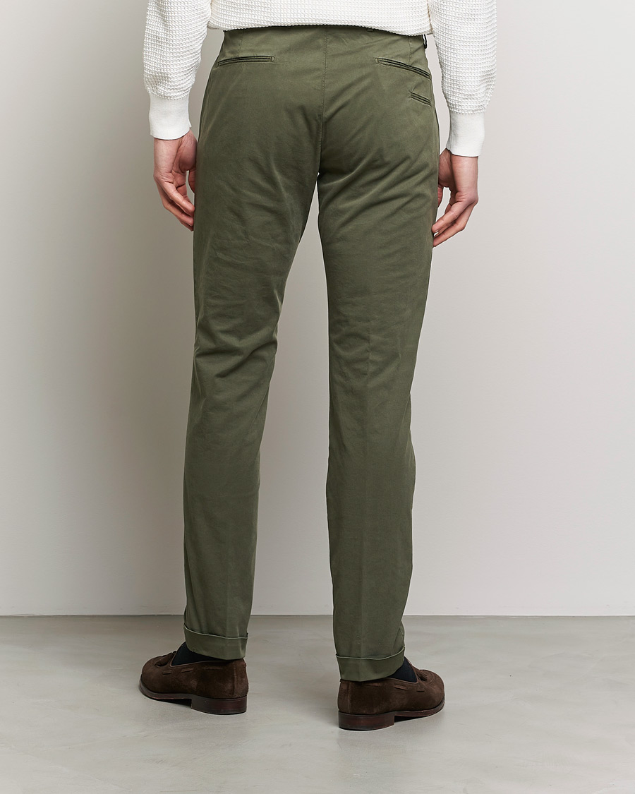Herr | Byxor | Briglia 1949 | Slim Fit Cotton Chinos Olive