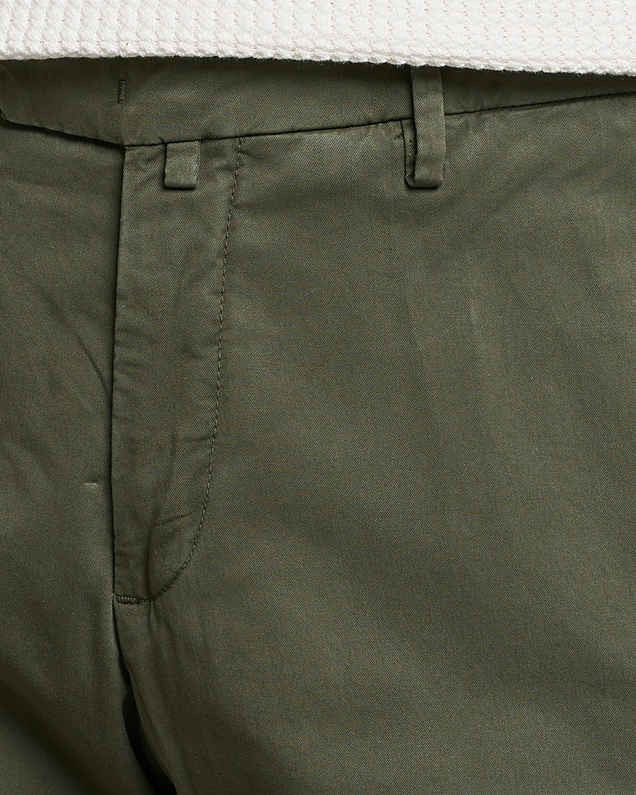 Herr | Byxor | Briglia 1949 | Slim Fit Cotton Chinos Olive