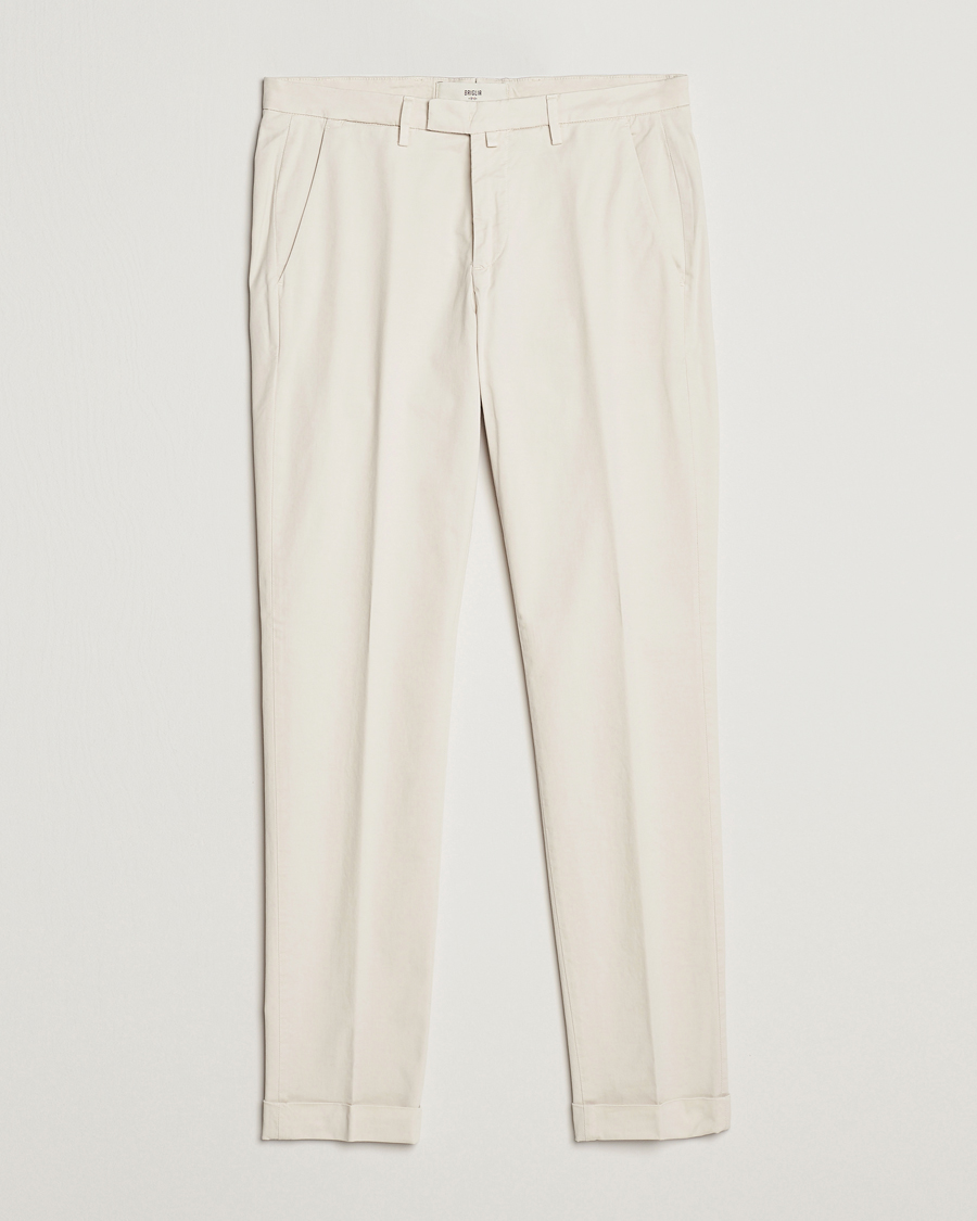 Herr | Byxor | Briglia 1949 | Slim Fit Cotton Chinos Cream
