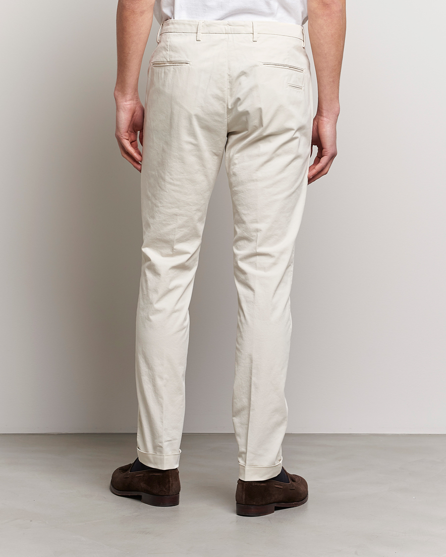 Herr | Byxor | Briglia 1949 | Slim Fit Cotton Chinos Cream