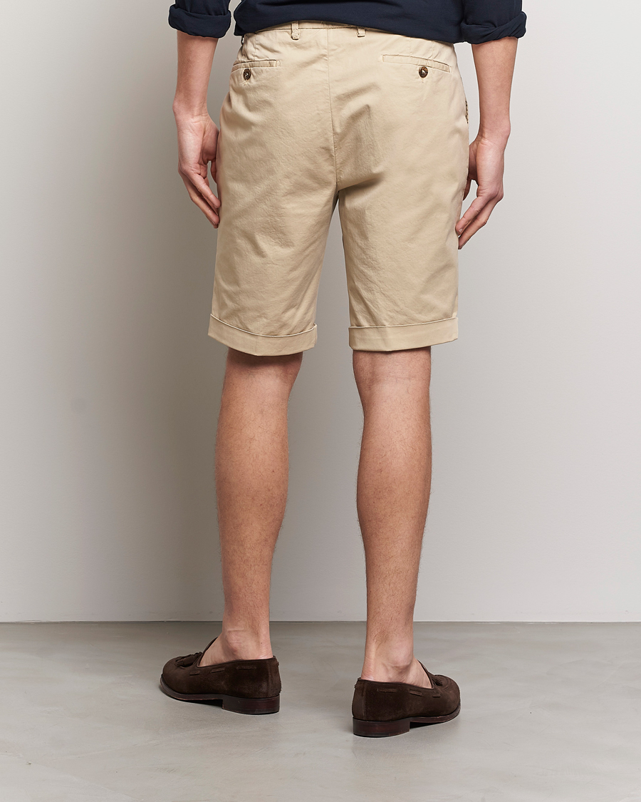 Herr | Shorts | Briglia 1949 | Pleated Cotton Shorts Beige