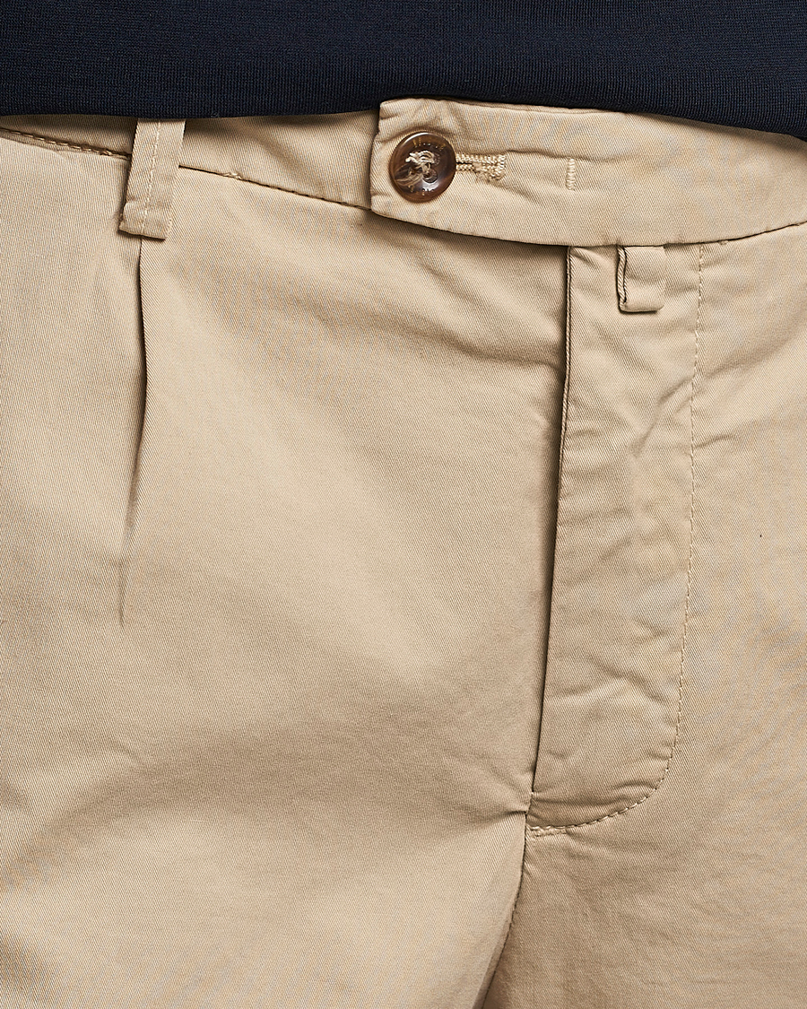 Herr | Shorts | Briglia 1949 | Pleated Cotton Shorts Beige