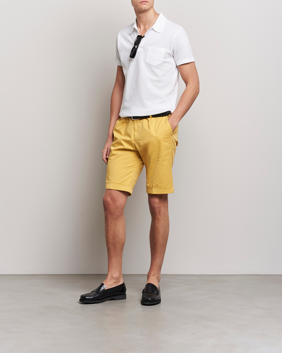 Herr | Shorts | Briglia 1949 | Pleated Cotton Shorts Yellow