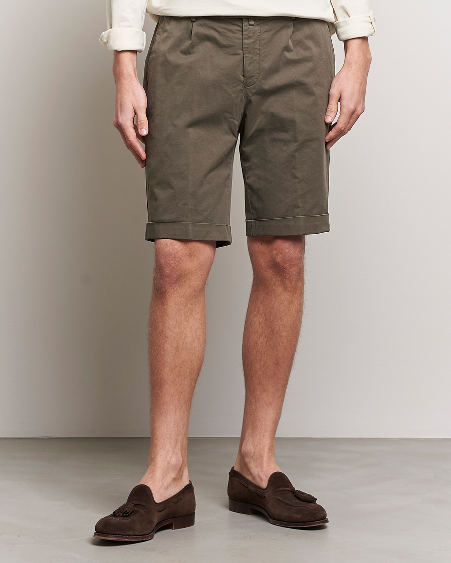 Herr | Shorts | Briglia 1949 | Pleated Cotton Shorts Brown