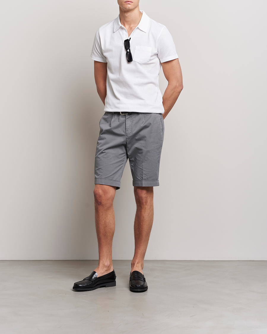 Herr | Shorts | Briglia 1949 | Pleated Cotton Shorts Grey