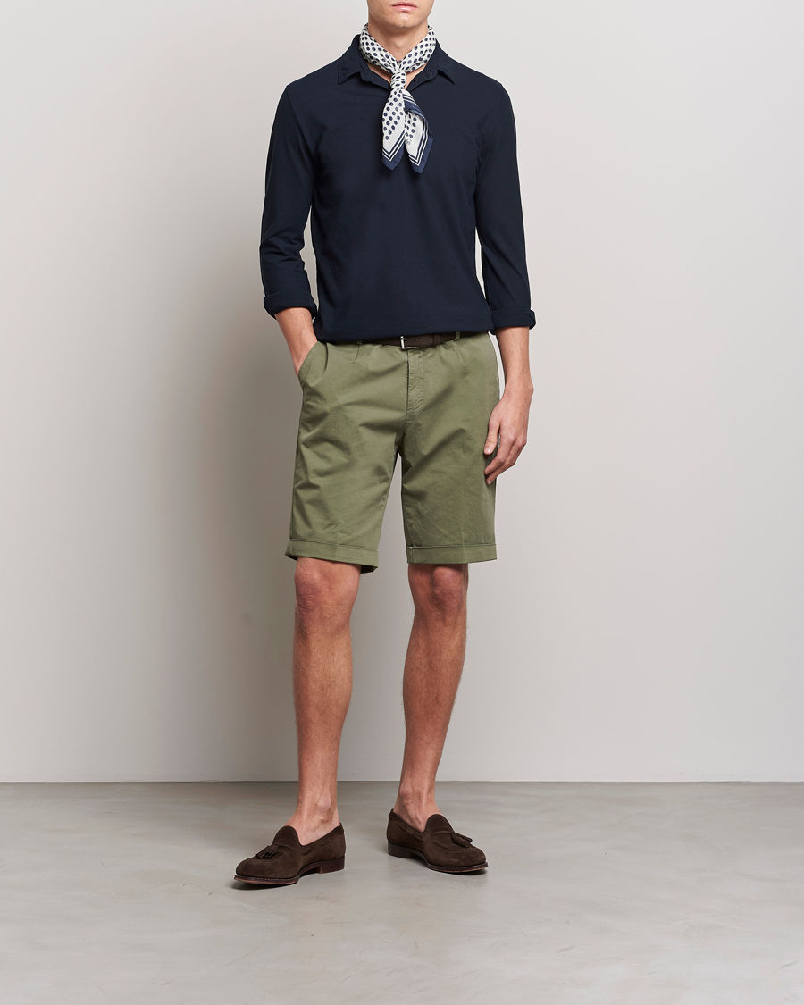 Herr | Shorts | Briglia 1949 | Pleated Cotton Shorts Olive