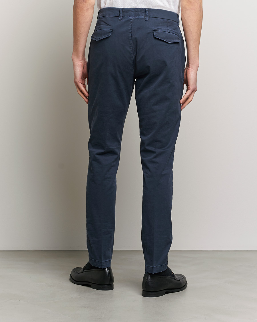 Herr | Byxor | Briglia 1949 | Tapered Fit Cotton Twill Stretch Chinos Navy