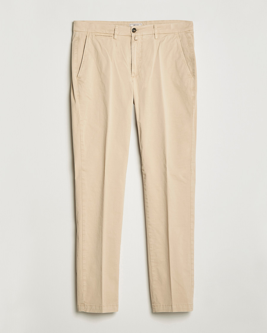 Herr | Byxor | Briglia 1949 | Tapered Fit Cotton Twill Stretch Chinos Beige