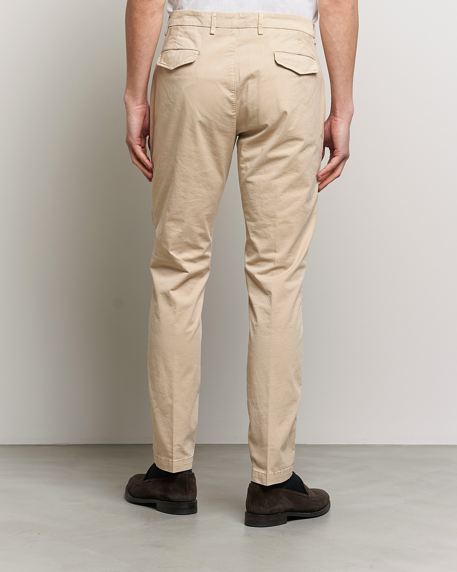 Herr | Byxor | Briglia 1949 | Tapered Fit Cotton Twill Stretch Chinos Beige