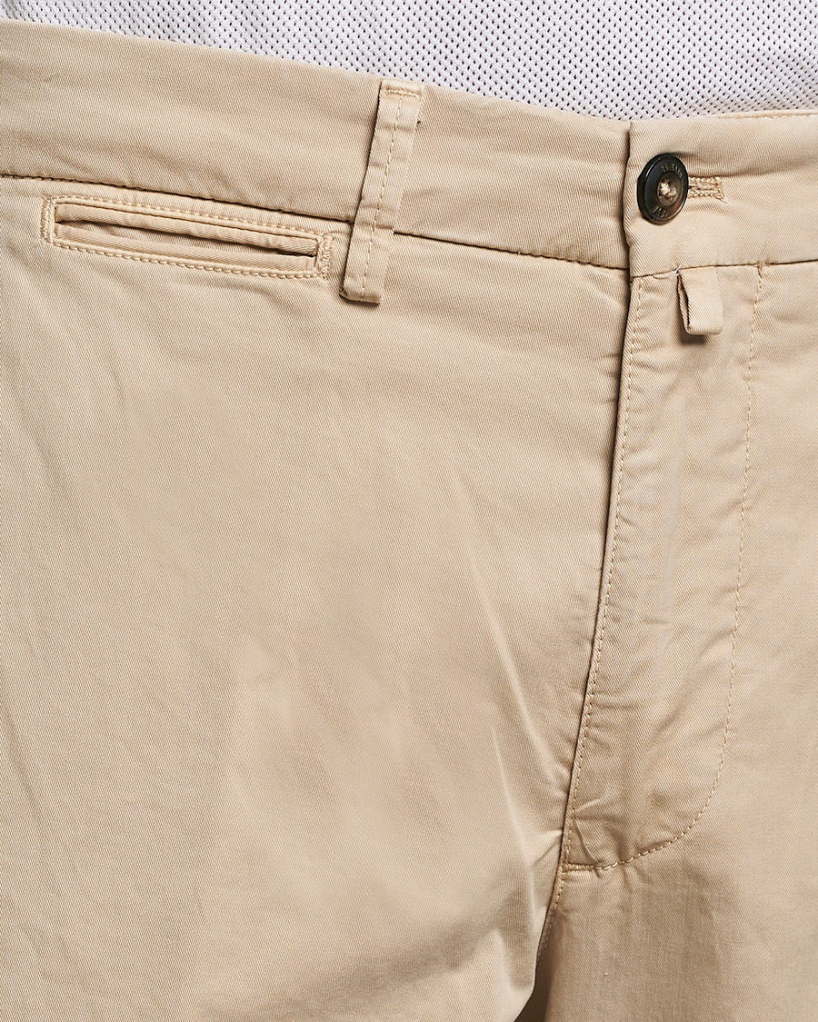 Herr | Byxor | Briglia 1949 | Tapered Fit Cotton Twill Stretch Chinos Beige