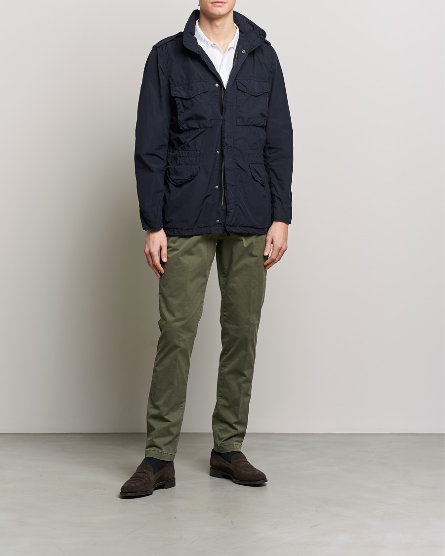 Herr | Byxor | Briglia 1949 | Tapered Fit Cotton Twill Stretch Chinos Olive